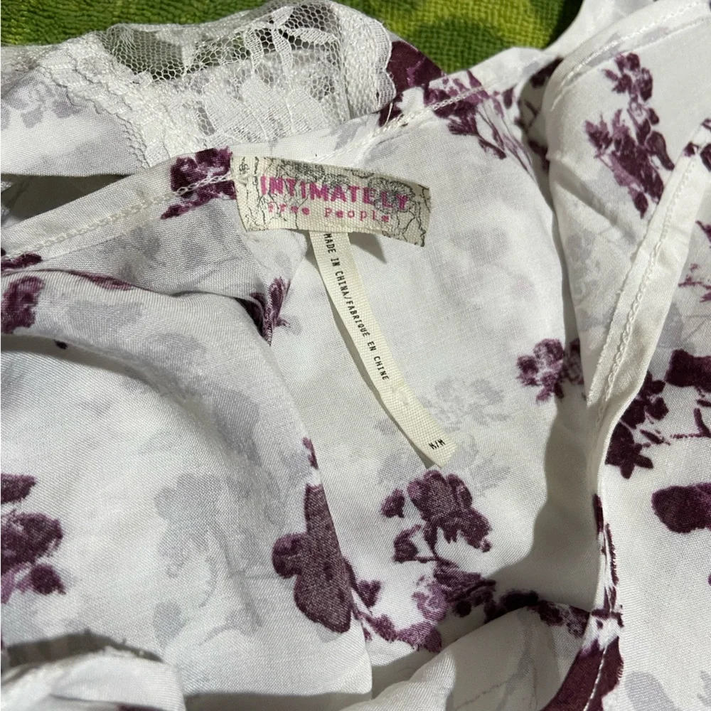 Free People Floral Lace Swing Trapeze Top